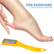 Foot file with ergonomic handle for skin removal