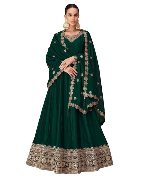 Silk Gown With Dupatta