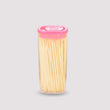 Bamboo toothpicks with dispenser box for hygiene.