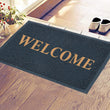 Stylish welcome door mat for work or home entrance.