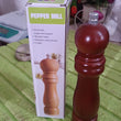 Wooden Pepper Mill 8 inch Tall - Best Pepper Grinder (1 Pc)