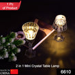 Crystal lamp with reflection effect.