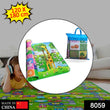 Double-sided waterproof baby play mat with bag, showing its design and size of 120 x 180 cm