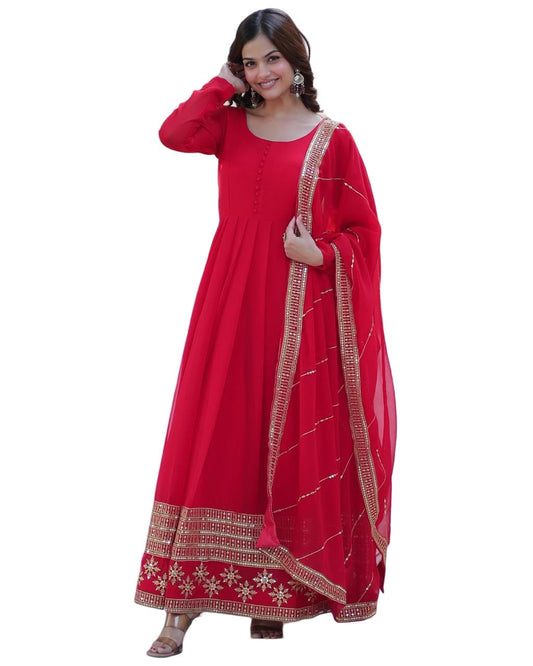 2 Piece Gown with Dupatta