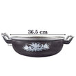 Compact cast iron kadai, ideal for traditional recipes