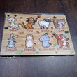 Wooden Animal Puzzle Learning Educational Board (1 Set / 28×20 Cm)