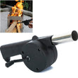 Manual air blower for barbecue and grill use.