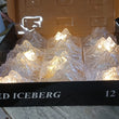 Modern plastic night light with flameless LED, iceberg design