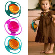 360-degree rotating toddler bowl with spill-proof design, ideal for on-the-go feeding.