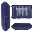 Soft blue inflatable pillow for travel.