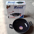 Compact cast iron kadai with traditional design