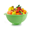 Ganesh plastic basket for fruits and vegetables, different angles.