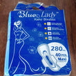 Blue Lady Extra Long Pads With Wides Wings Sanitary Pads – 280 mm, 40-Pack