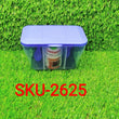 750ml square plastic storage box, ideal for organizing kitchen or craft supplies.