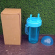 2 Drinks in 1 Cup Water Bottle, Stable Sturdy Dual Use Bottle 2 Straws for Shopping Travel for Outdoor Activities (1 Pc)