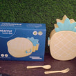 Kids Lunch Box Cute Pineapple Shaped Bento Box with Fork Spoon Snack Container Microwave Portable Office Lunch Box (1 Pc / With Spoon, Fork & Color Box)