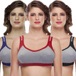 Medium Impact non padded sports bra pack of 3