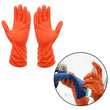 Orange gloves with textured surface for grip