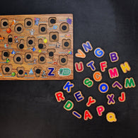 Wooden alphabet puzzle toy