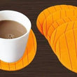 Round shape silicone cup mat set