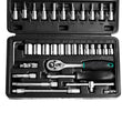 46pcs Metal 1 / 4"" Socket Set (Black, 46pcs)