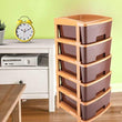 5-tier plastic modular drawer system