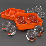 Ice Trays for Freezer Whiskey Ice Cube Plastic Ball Maker Mold Sphere Mould 4 Holes New Ice Balls Party Brick Round Tray Bar Tool ice for Whiskey