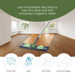 Multipurpose cleaning mop, microfiber, 360-degree rotating head, telescopic handle.