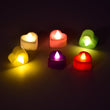 24 heart LED tealight candles, battery-operated for festivals