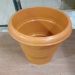 Durable 8-inch garden pot brown color