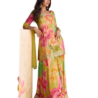 Real Chinon Silk Suit with Dupatta