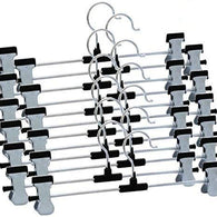 Hangers with adjustable clips