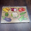 Wooden Vegetable Puzzle Learning Educational Board (1 Set / 28×20 Cm)