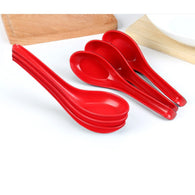 Microwave-safe unbreakable soup and dessert spoons, colorful set of 6.