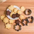 Variety of stainless steel cookie cutters for baking