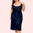 4XL 5XL Plus Size Satin Cowl Neck Dress