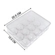 Egg storage box with secure 12-cavity design