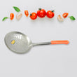 Colander Spoon, Non Slip Hand Polished Thickened Hot Pot Spoon for Kitchen for Restaurant, Stainless Steel Cooking Colander Skimmer Slotted Spoon Kitchen Strainer Ladle with Long Handle for Kitchen Cooking Baking (35 Cm)