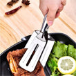 Multifunction cooking serving turner, stainless steel BBQ kitchen tongs