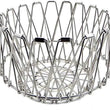 Wire bowl fruit basket with foldable design