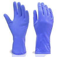 Blue reusable rubber hand gloves