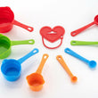 Colourful measuring spoons set for precise ingredient measurement