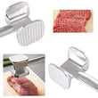 Sturdy double-sided aluminum meat tenderizer hammer for beef steaks