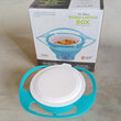 Toddler gyro bowl with portable design, spill-proof and rotating for mess-free feeding.