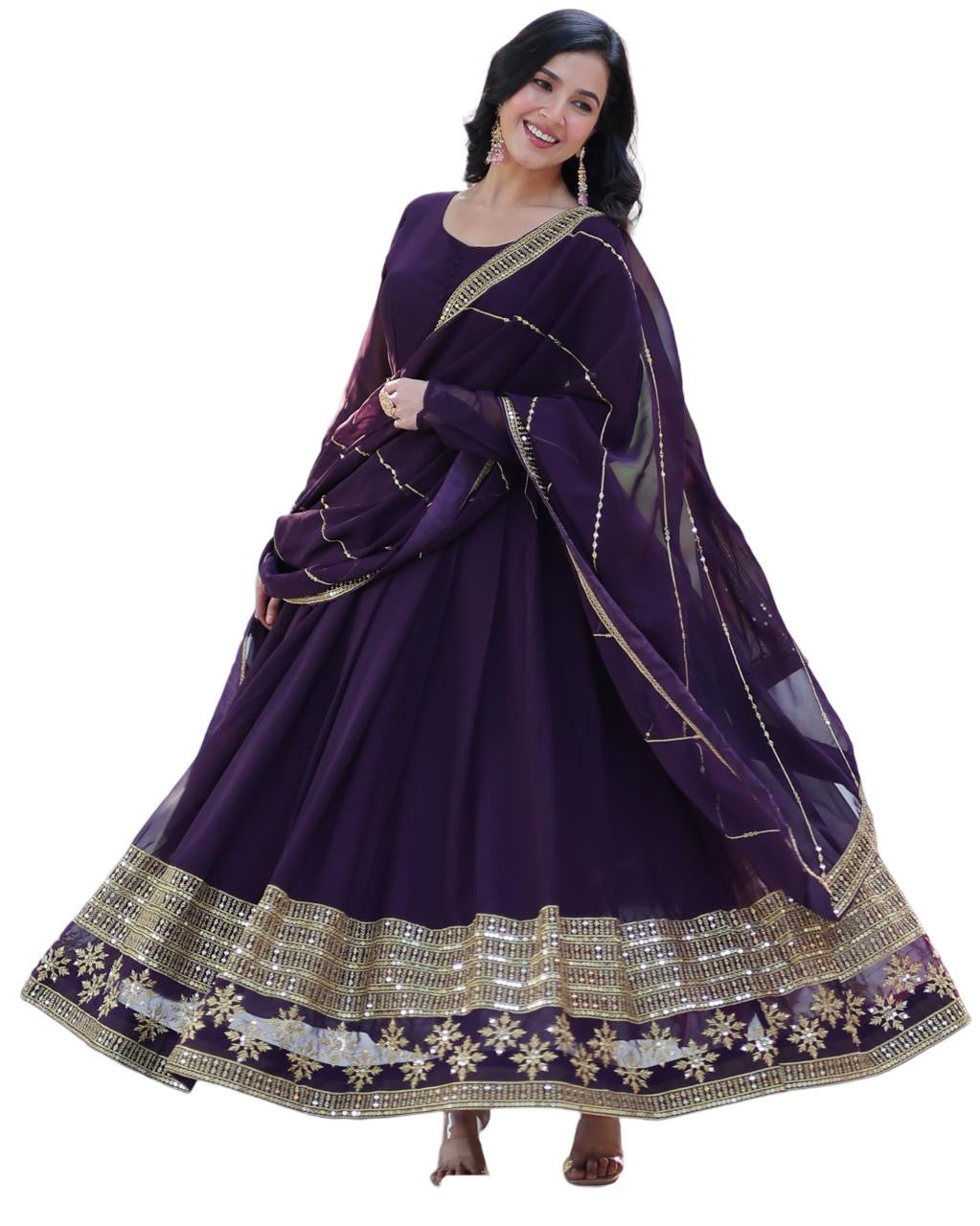 2 Piece Gown with Dupatta