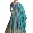 Gown with Embroidered Dupatta