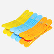 Double pin plastic clips in multicolour for strong cloth holding.