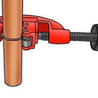 Close-up of tubing pipe cutter