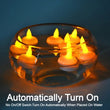 Floating tealight candles with flameless LED light