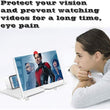 Mobile screen amplifier for enhanced visual experience with better eye protection.